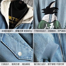 NM53005-P140牛仔外套男大码加厚加绒衣男羊羔毛服男，男装棉衣，电商A040A