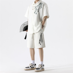 量大优 供视频 冰丝风刺绣短裤 DK18 m-5XL 特P25图片