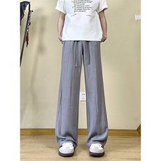 A1788059新款夏季薄款透气耐磨男直筒长裤麻休闲宽松垂感阔腿裤，男装休闲裤，电商A178