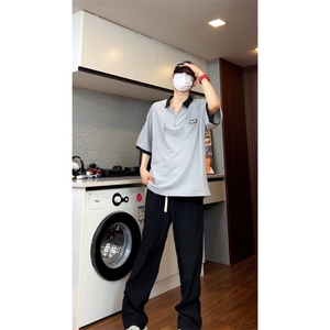 抖音品质！重磅夏季美式冰感POLO衫男潮流宽松短袖XP2403-P45控68图片