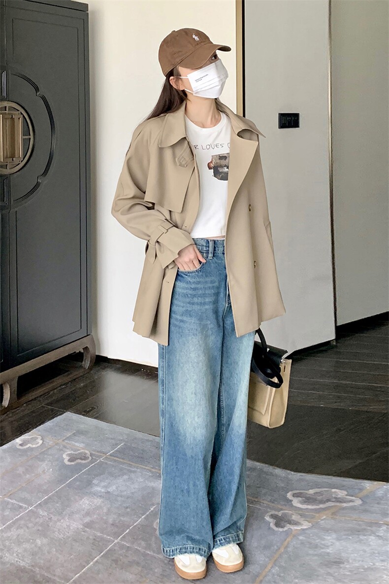 春秋季女士风衣外套显瘦外套203-F6003-P135-K180,女装风衣,浪娴服饰