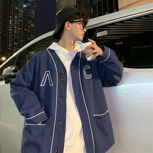 春秋棒球服男ins网红潮牌高街宽松休闲运动百搭潮流 W1624-P55图片