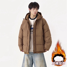 冬季加绒加厚假两件连帽男士防水保暖棉服大衣A406MY829P108，男装棉衣，星座309（原A406）