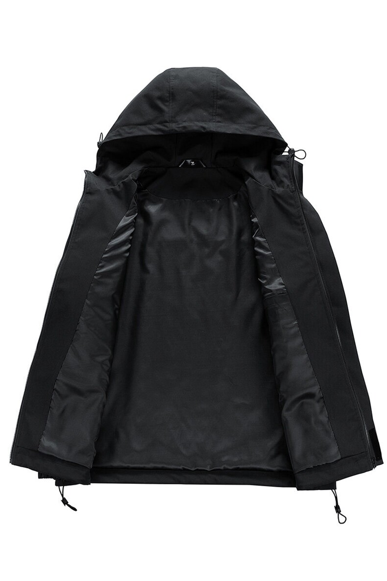 秋季冲锋衣连帽夹克男宽松落肩纯色上衣外套DSA157B-JK729-P70,男装夹克,电商A157B