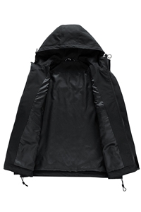 秋季冲锋衣连帽夹克男宽松落肩纯色上衣外套DSA157B-JK729-P70图片