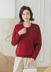 2025年秋季通勤套头套头长袖时尚百搭休闲，女装羊毛衫，斯尔特羊绒