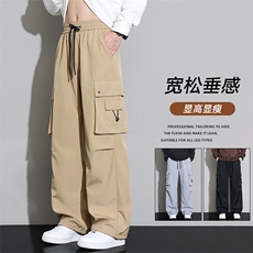 2025秋季美式高街大口袋纯色轻薄速干伞兵裤工装休闲裤Z6908-P40，男装工装外套，星座610（原A335）