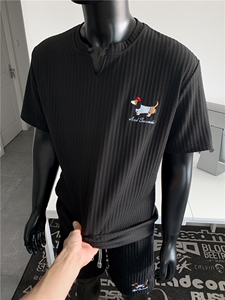 XZ809A/TZTZ04/特P42/控78   肌理感绣花腊肠狗休闲套装图片