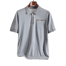 意式经典绅士！夏季薄款透气商务休闲男士短袖POLO衫，男装衬衫，绒之心羊绒