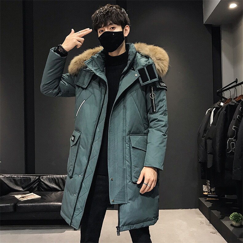 价格调整按市场嘴低价拿货    大毛领长款修身户外羽绒服图片