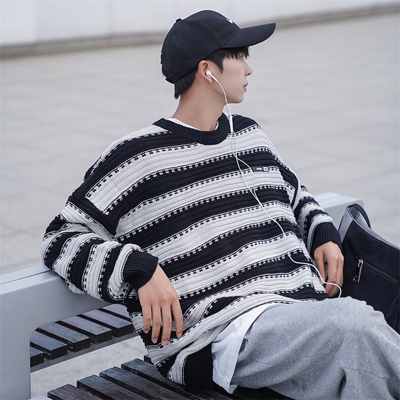 秋冬毛衣男韩版宽松日系针织衫ins港风慵懒线衣外套MY05535-P48,男装针织衫/毛衣,星座308B-1