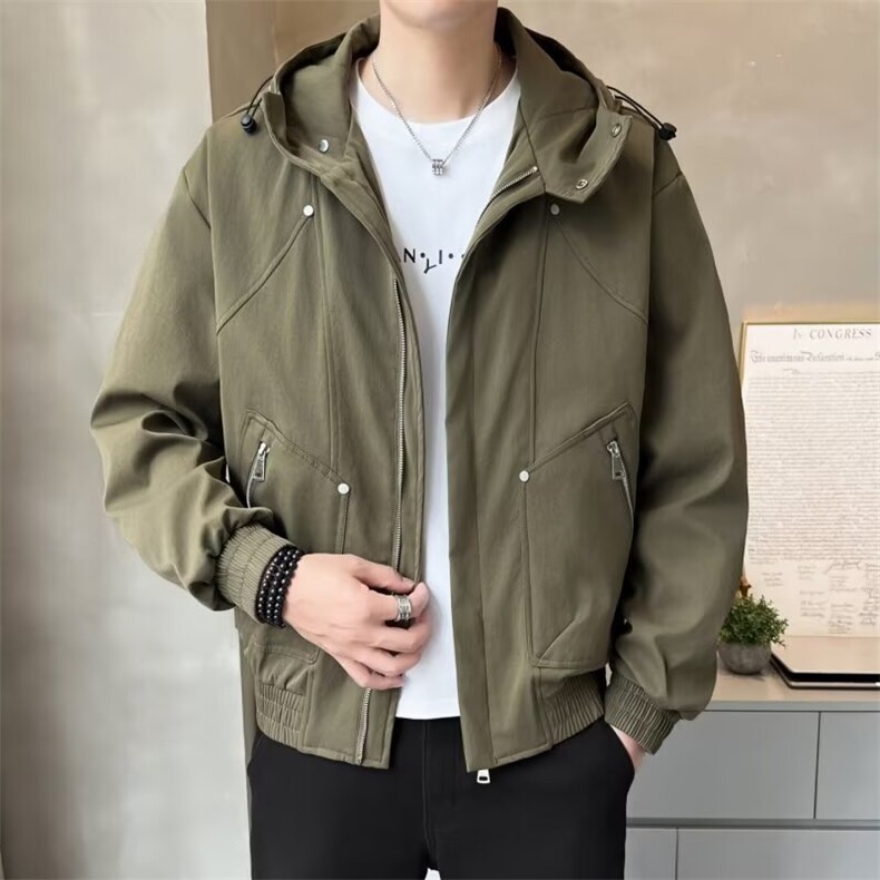 男装2025新款外套男春秋款潮流时尚帅气上衣高端工装青年夹克衣服,男装夹克,星座1210-1