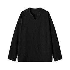 新款450g重磅保暖银狐绒V领大码长袖T恤男T51121J加绒-特P32控59，男装T恤，电商A001