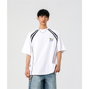 1腊肠狗刺绣凉感速干美式潮牌大码M-5XL短袖T恤DX78019P35控58图片