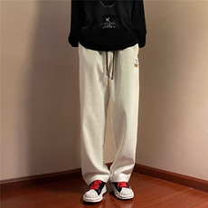 WJ2089-P32工装裤男灯芯绒阔腿裤子春秋潮流卫裤宽松抽绳休闲裤，男装休闲裤，电商C233