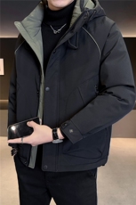 M-4XLB3533725P235黑色连帽羽绒男士冲锋衣【308】，男装夹克，电商B353