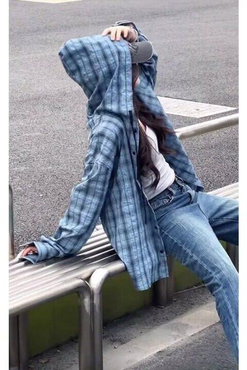 格纹防晒连帽衬衫男女夏季防晒衬衣情侣长袖薄外套网图FS561-p45,男装防晒衣,星座302B-2