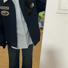 2025春季美式复古翻领外套男女新潮牌设计感宽松情侣休闲夹克上衣，男装夹克，星座506A