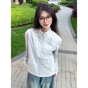 春夏款高品质冰感速干防晒服休闲户外运动外套透气弹力机能风夹克图片