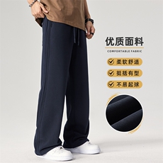 运动裤男2026新款美式潮牌宽松直筒休闲裤重磅垂感卫裤Z9860-P45，男装休闲裤，星座509