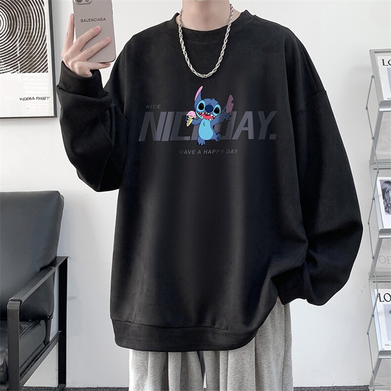 控58麂皮绒卫衣男大码重磅长袖t恤男JW81173-P38,男装卫衣,电商A040