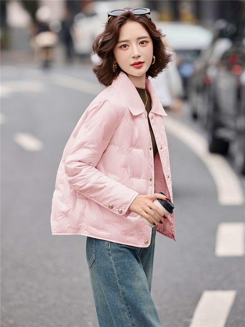 羽绒服2025新款白鸭90绒韩版时尚小个子外套,女装羽绒服,玖莱伊