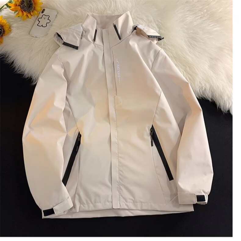 美式冲锋衣外套男秋季连帽户外宽松登山防水机能风上衣J10/P55,男装夹克,星座506B