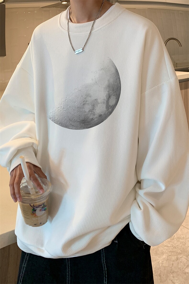 5XL华夫格卫衣男大码胖子圆领长袖t恤HW76426-P30,男装T恤,电商A040