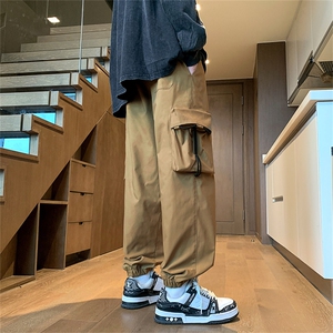 24春款港风工装裤休闲裤束脚裤男KP210 P55图片