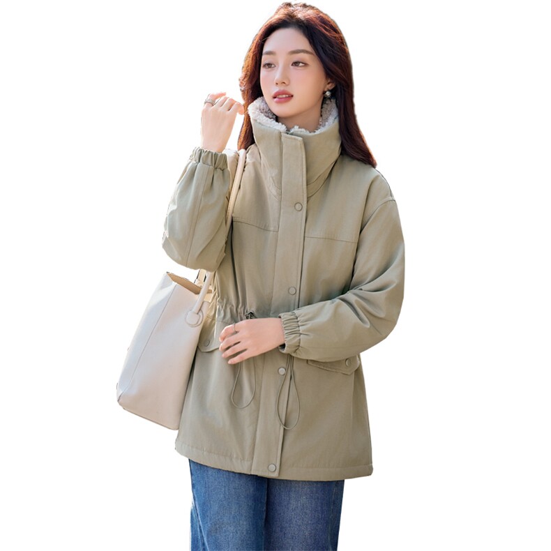 现货秒发2025冬装新款韩版休闲加厚保暖大翻领派克服棉衣棉服外套,女装派克服,星宇服饰