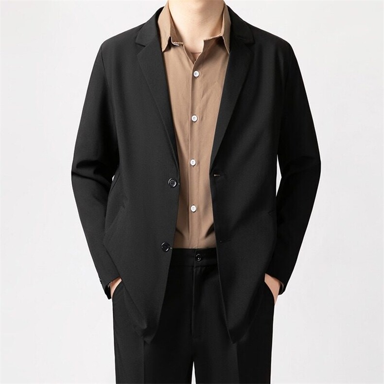 轻商务休闲抗皱免烫小西服男士2025春秋新款宽松简约西装夹克外套，男装西服，星座1013