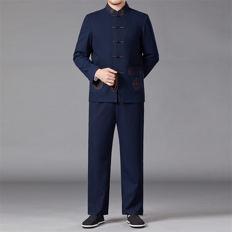 BAMJ-7805Y钱塘2020-2中年男士时尚简约春秋季厚款套装P295,男装休闲套装,钱塘207-2