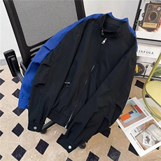 飞行夹克男简约翻领长袖时髦短款宽松外套2955P80，男装夹克，星座410-2