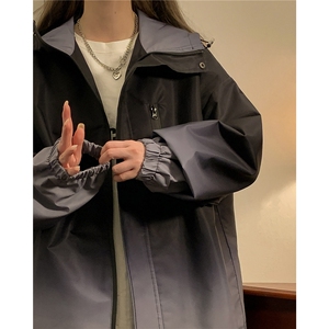 1中性山系防水渐变大码M-5XL夹克女100%聚酯纤维JK77088P85控128图片