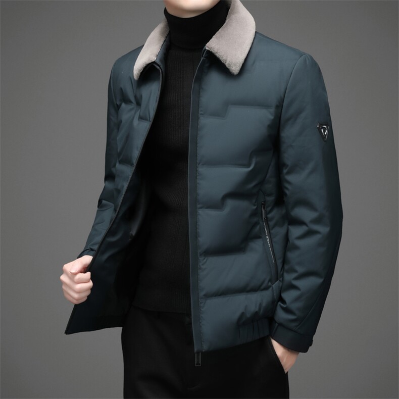 LD615钱塘2020-2秋冬新款中老年男士商务休闲毛领羽绒服外套P240,男装羽绒服,钱塘207-2