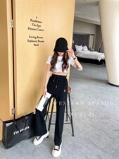 2022卫衣面料拖地裤，女装卫衣/绒衫，西子季