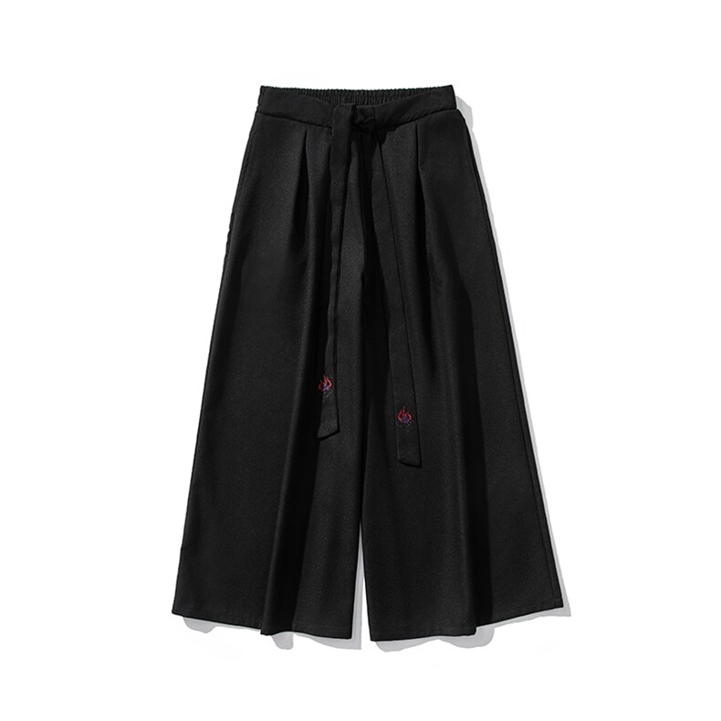 24秋冬风宽松休闲裙裤汉服阔腿裤宋裤新中式情侣潮K272/P75,男装民族服装,钱塘713