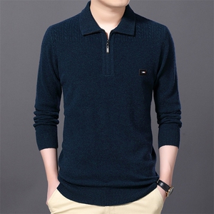 CM19071钱塘2020-2中年男士冬季厚款商务休闲半高领羊毛衫P165图片