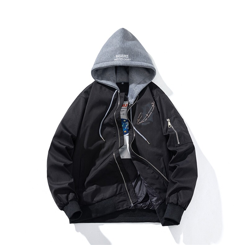 现货三色秋冬季潮牌夹克棉衣棒球服欧美街头飞行员外套情侣装,男装棉衣,电商A105