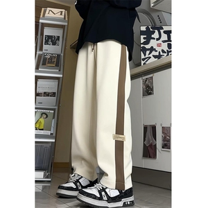 秋季新款休闲裤男直筒裤拼色卫裤K7720-P50加绒P60 控68 加绒控78图片