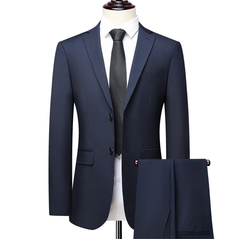 高品质商务休闲两件套,男装西服套装,电商D210
