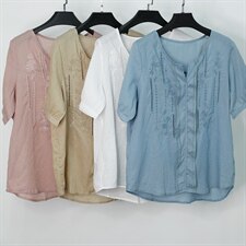 2021夏季新款时尚休闲百搭气质圆领宽松舒适T恤，女装T恤，小林双子