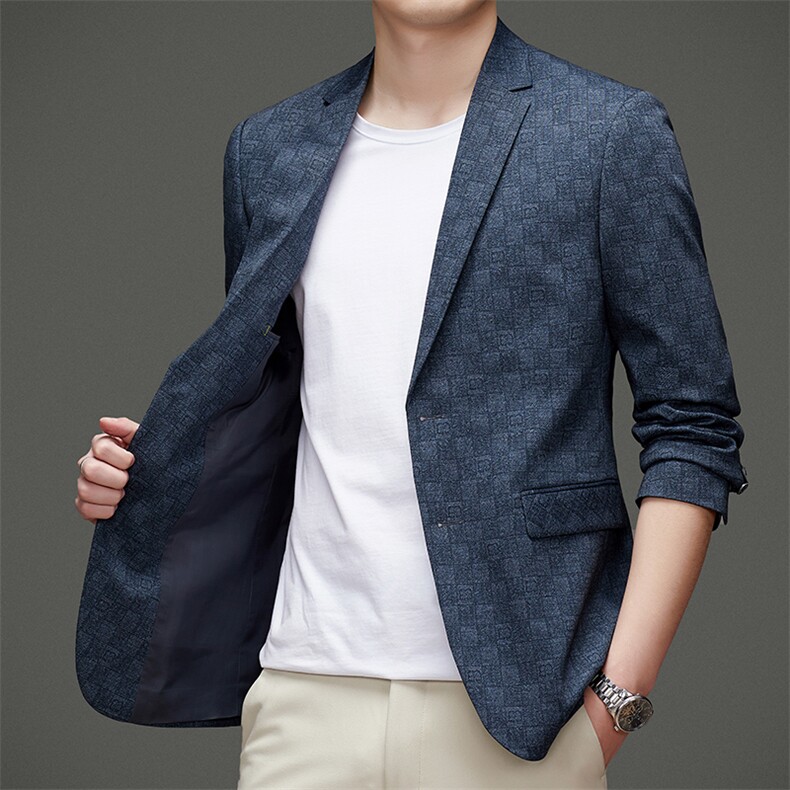 DJ2299钱塘2020-3新款时尚休闲百搭简约西服中年男士货稳P147,男装西服,钱塘207-3