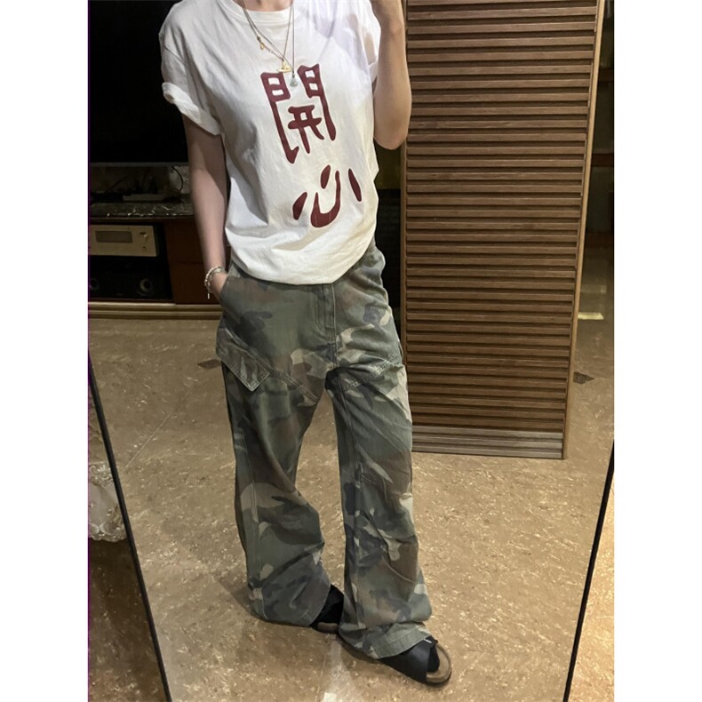 【有货】军绿色伐木迷彩工装裤男美式vibe裤子高街K7049LL-特P55,男装工装外套,星座1007（原301D）