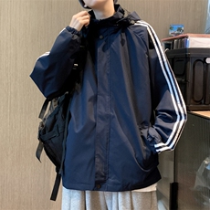 秋季潮流休闲男装连帽上衣2023新款运动夹克风衣男JK256-P48，男装夹克，星座308B-1