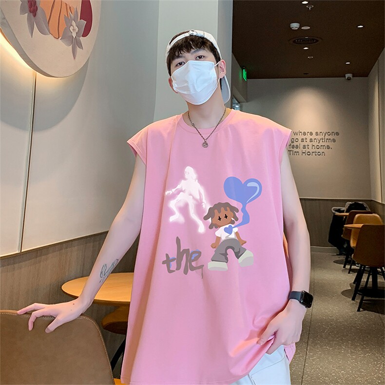 已注册得物直播抖音品质纯棉250克重磅男无袖背心T恤T574P28控39,男装背心/马甲,电商C408(原B339-1)