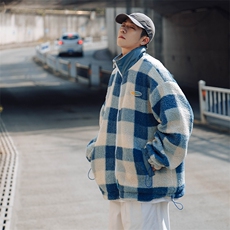 2024冬新款日系外景羊羔毛加厚立领棉衣棉服YG01-P115控145，男装棉衣，星座914-3