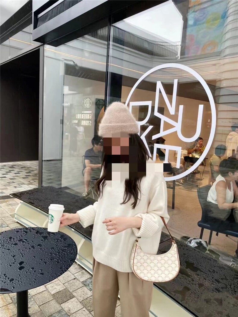 秋冬新款高领欧货上衣女宽松慵懒风套头针织加厚打底毛衣,针织衫/毛衣,半城羊绒