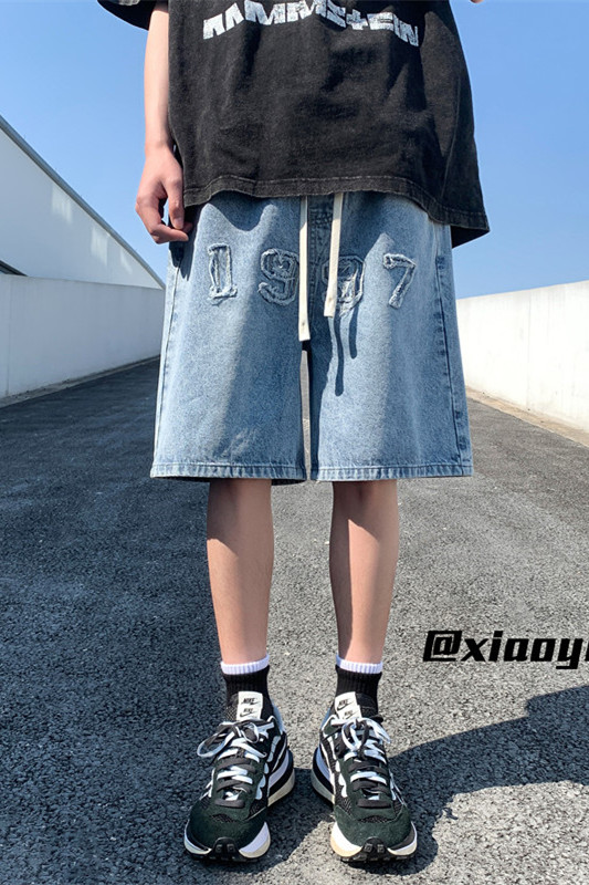 XZ616夏季新款水洗做旧牛仔直筒五分裤短裤TY820P45控58,男装牛仔裤,星座512A（原616）