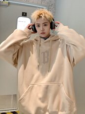 M003P60加绒65连帽卫衣男潮牌美式重磅帽衫宽松情侣大码高街外套，女装短外套，星座304A